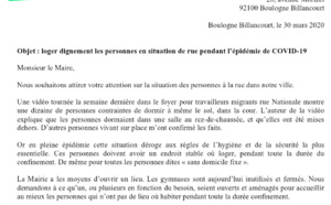 [COVID19] Lettre au Maire de Boulogne - Billancourt